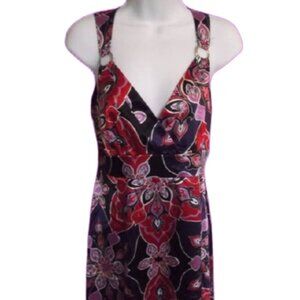 Suzy Floral  Satin Dress Medium